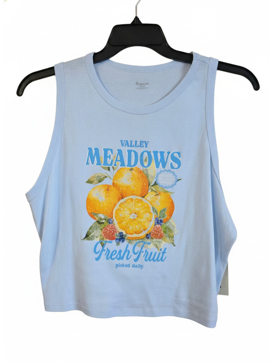 No Boundaries Tops - No Boundaries XXL Light Blue Crop Tank Top XXL 20 Valley Meadows Graphic